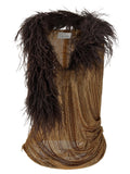 Giuseppe Di Morabito Mesh And Feather Top