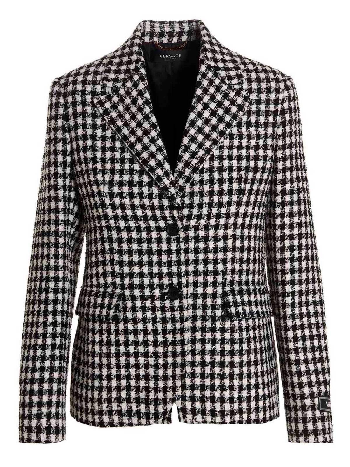 Versace Tweed Wool Blazer Jacket