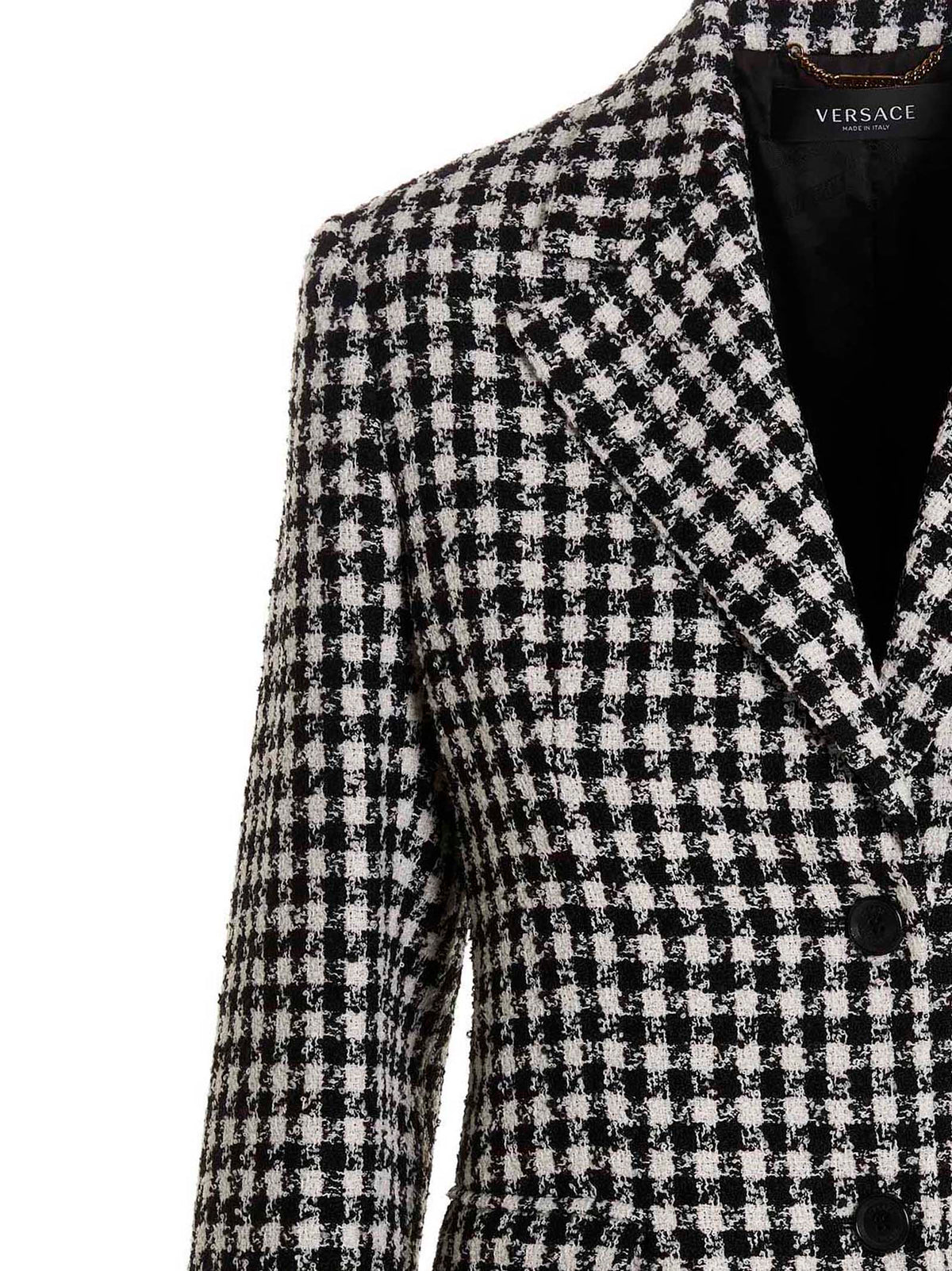 Versace Tweed Wool Blazer Jacket