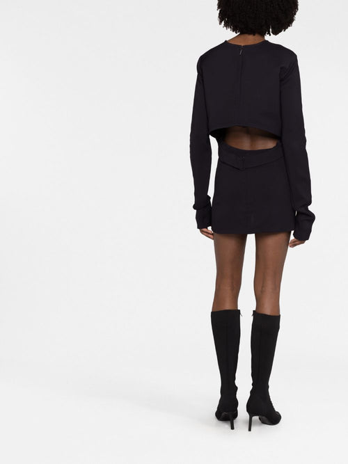 032C Flounced mini dress