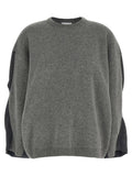 Nude Two-tone Sleeve Sweater