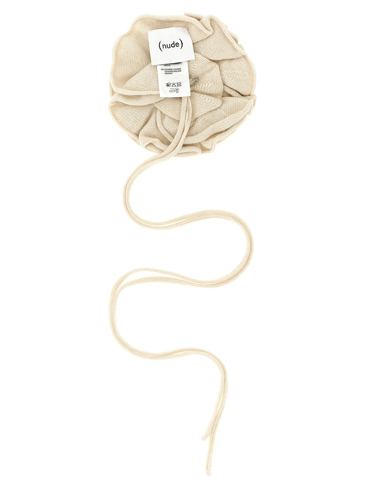 Nude Knitted Pin With Drawstring