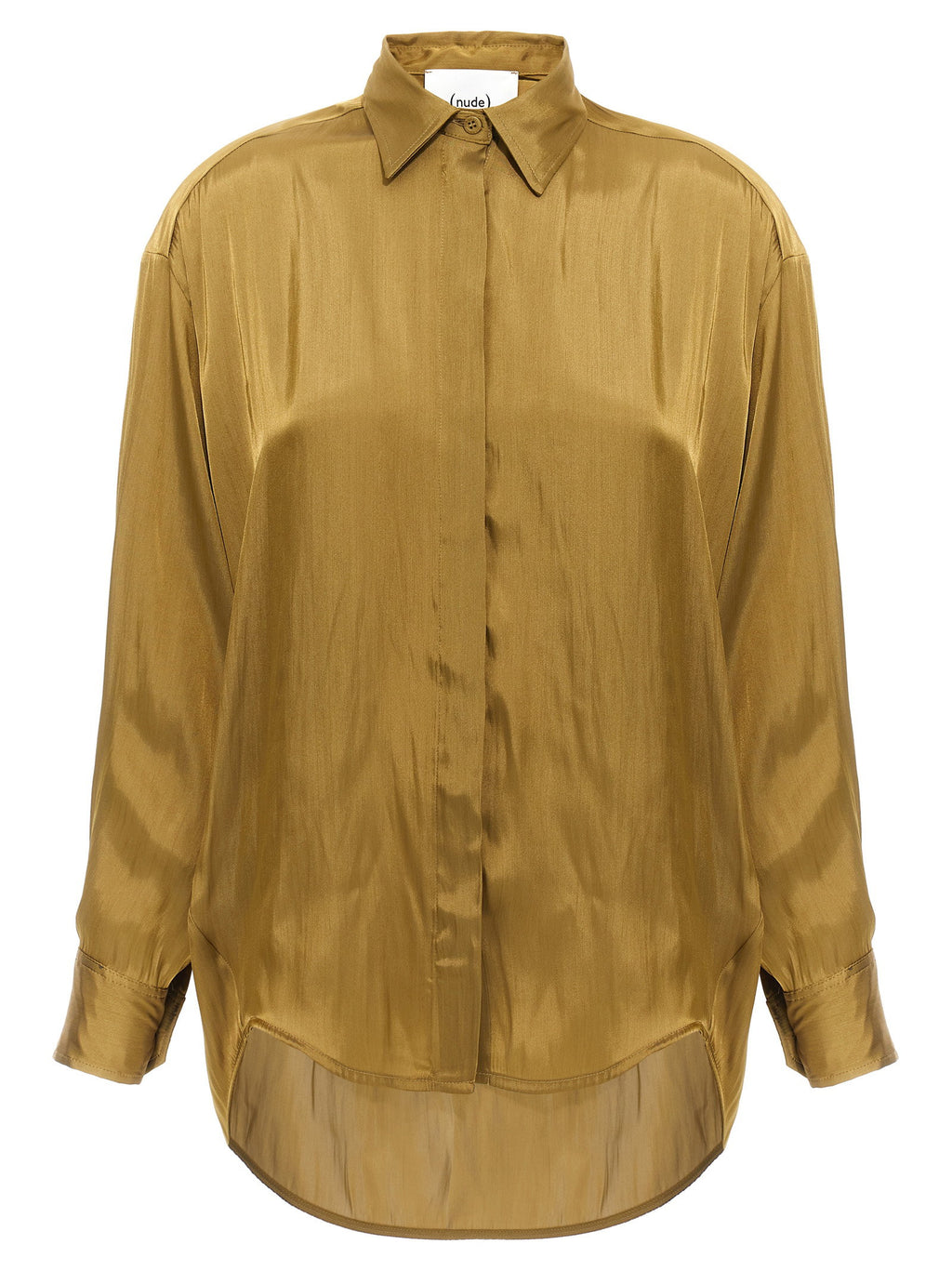 Nude Satin Shirt Nude