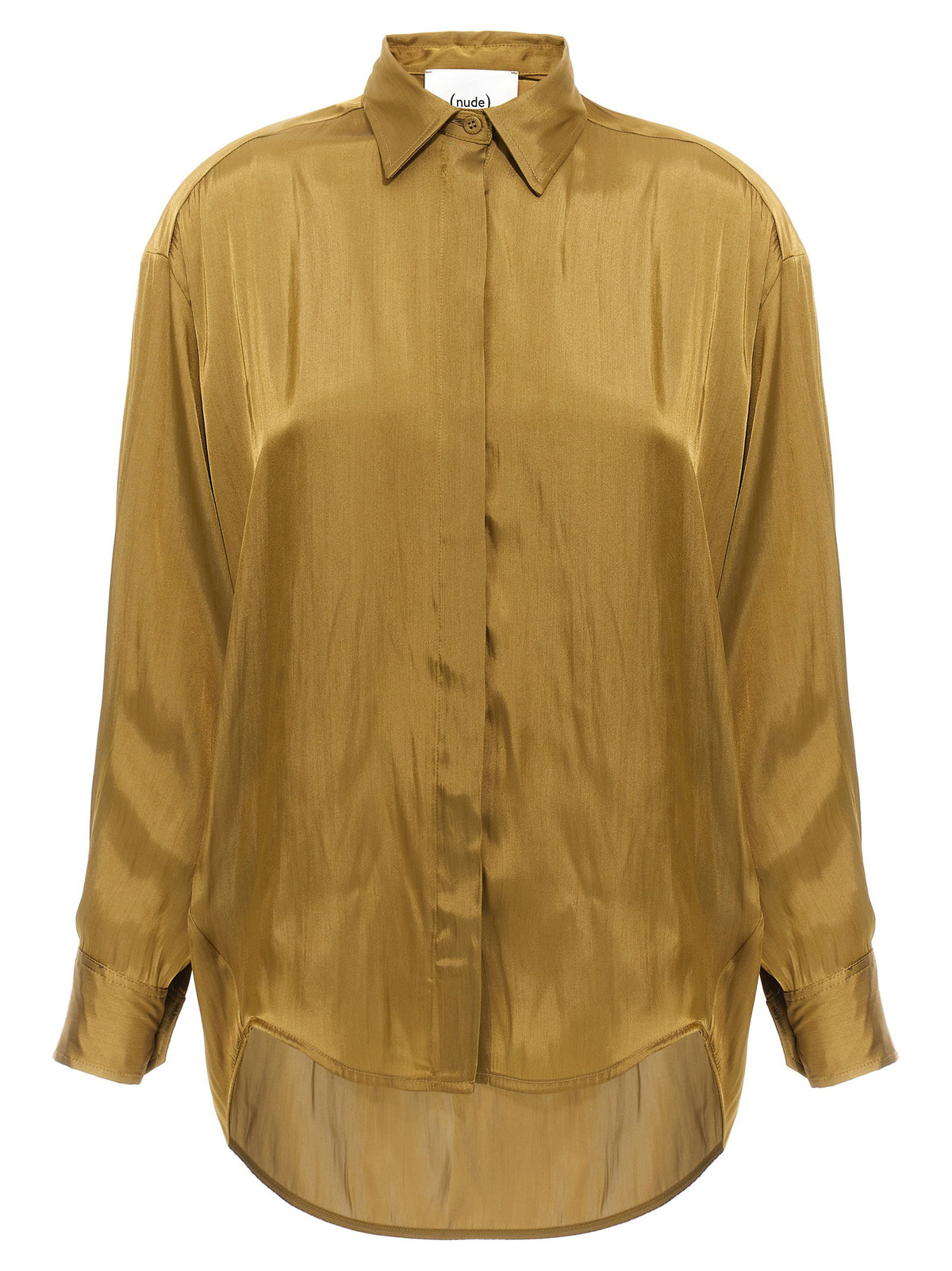 Nude Satin Shirt Nude