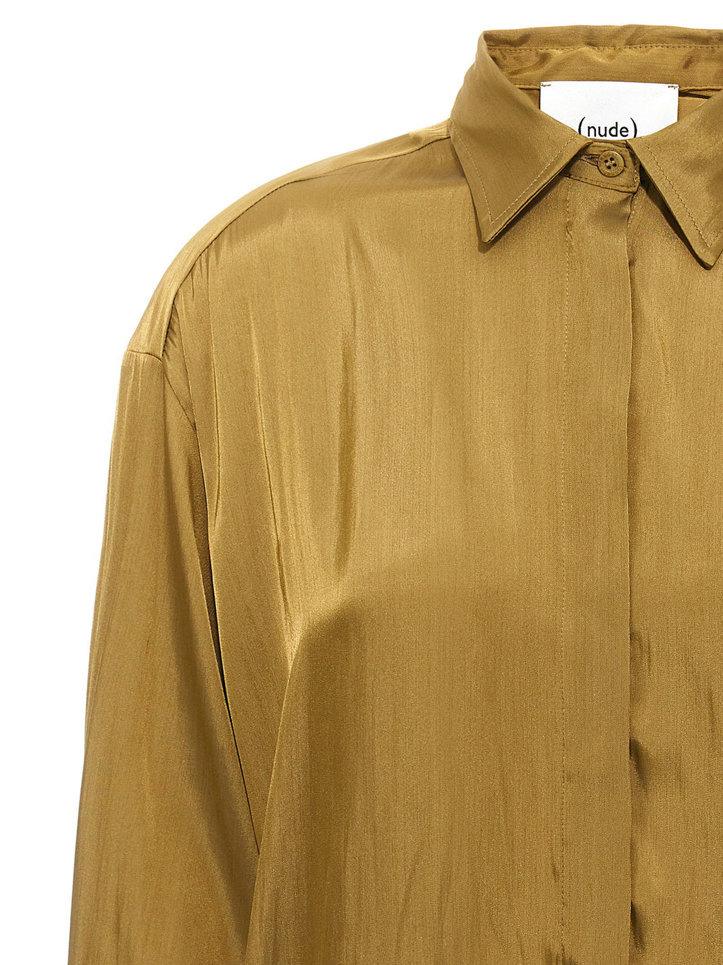 Nude Satin Shirt Nude