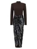 Rotate Birger Christensen Knotted Midi Dress Dress