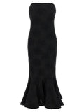 Rotate Birger Christensen Flower Mesh Flounce Dress
