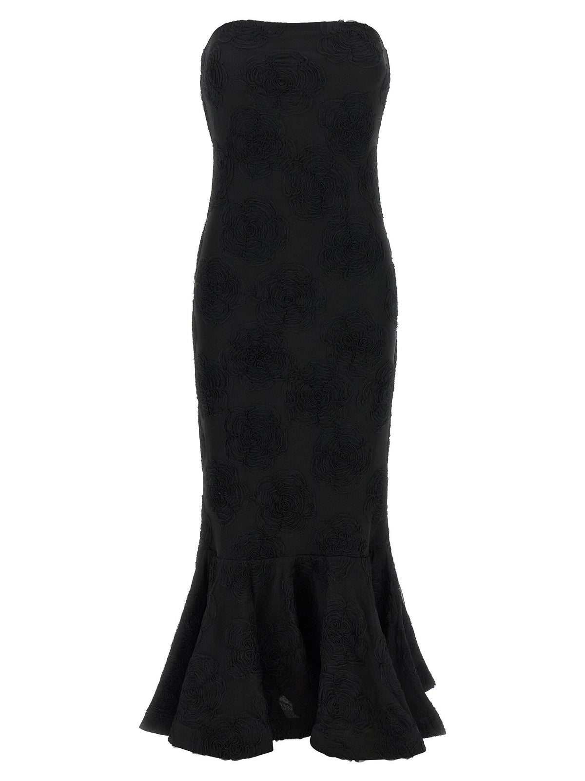 Rotate Birger Christensen Flower Mesh Flounce Dress