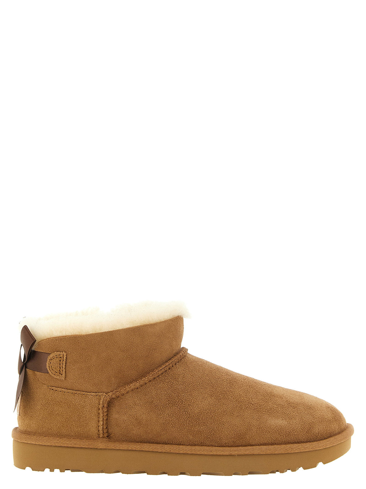 UGG Ultra Mini Bailey Bow Beige Ankle Boots UGG
