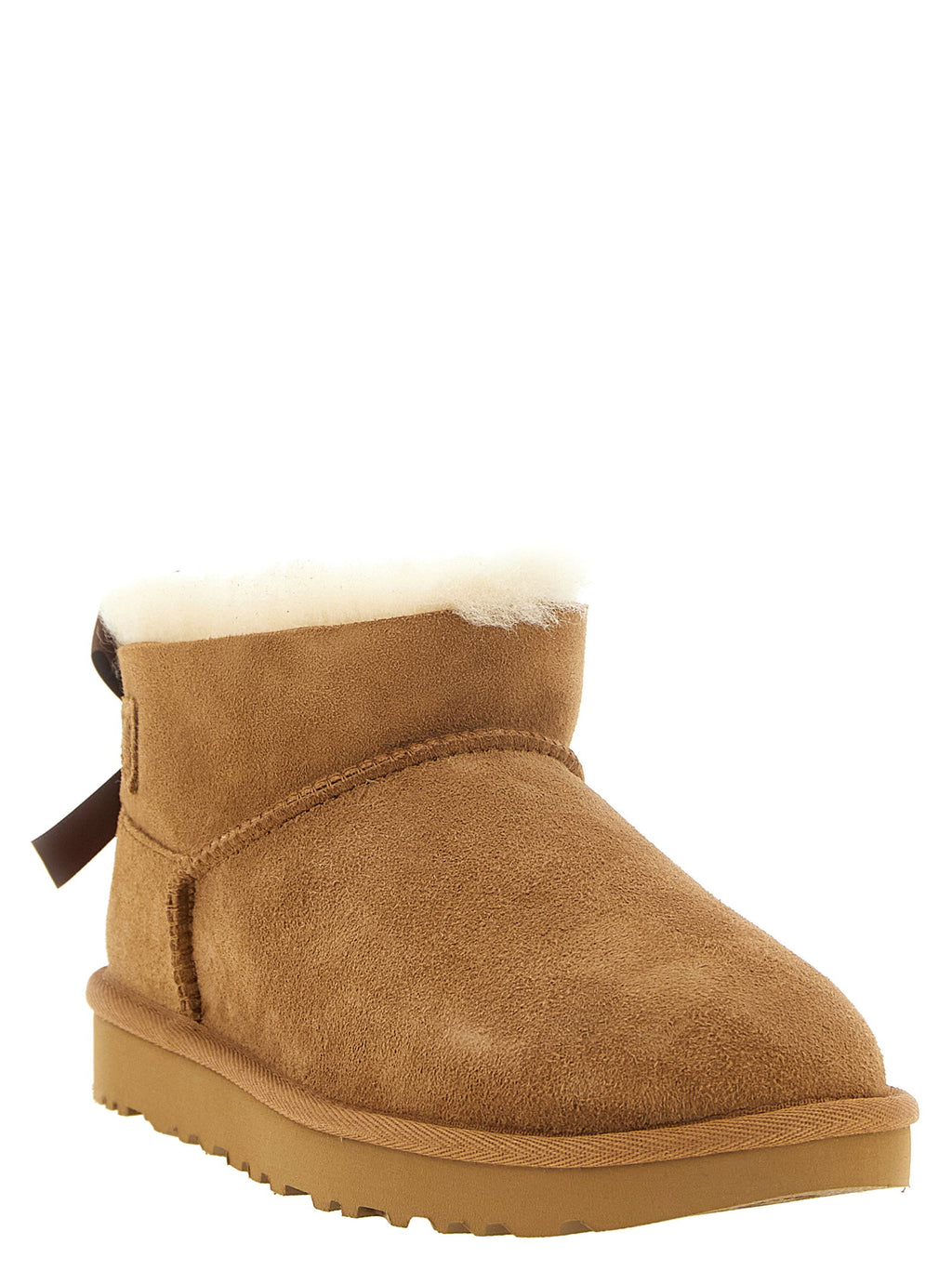 UGG Ultra Mini Bailey Bow Beige Ankle Boots UGG