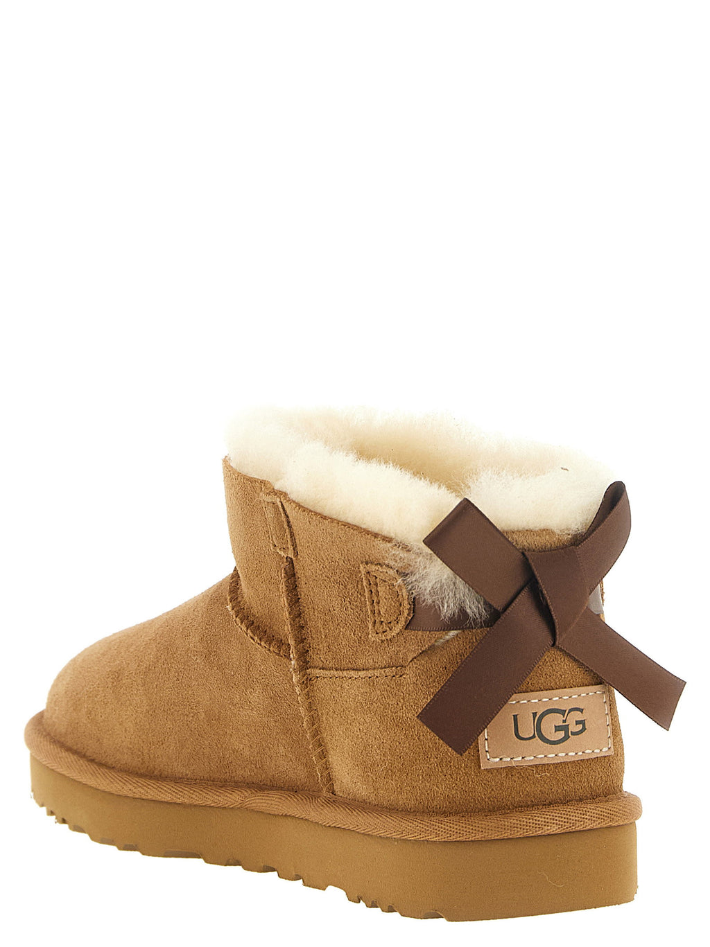 UGG Ultra Mini Bailey Bow Beige Ankle Boots UGG