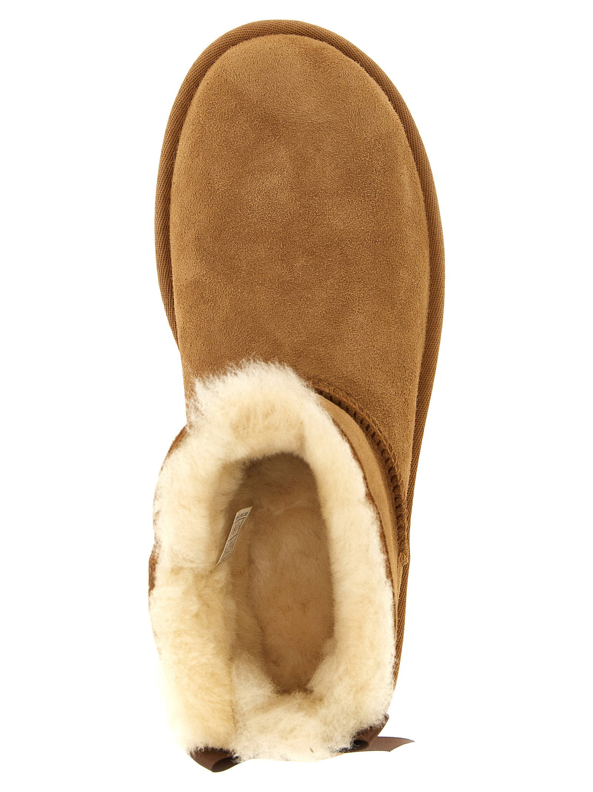 UGG Ultra Mini Bailey Bow Beige Ankle Boots UGG