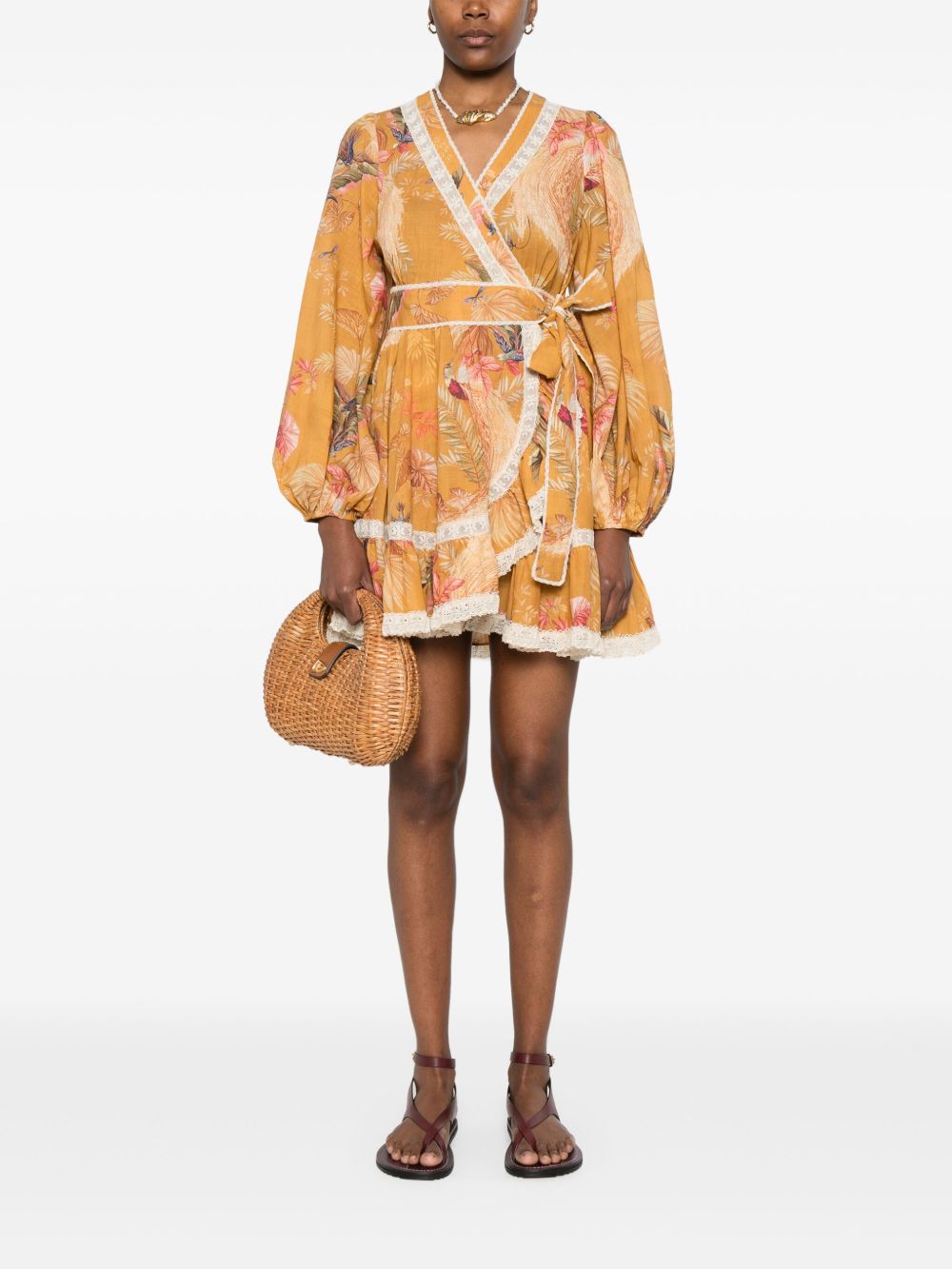 Zimmermann Ascension Ruffle Mini Dress Zimmermann