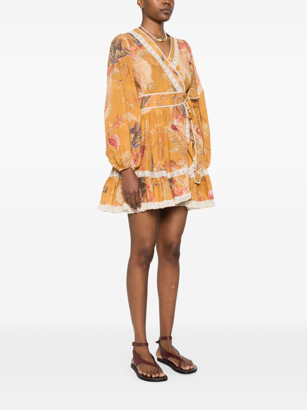 Zimmermann Ascension Ruffle Mini Dress Zimmermann
