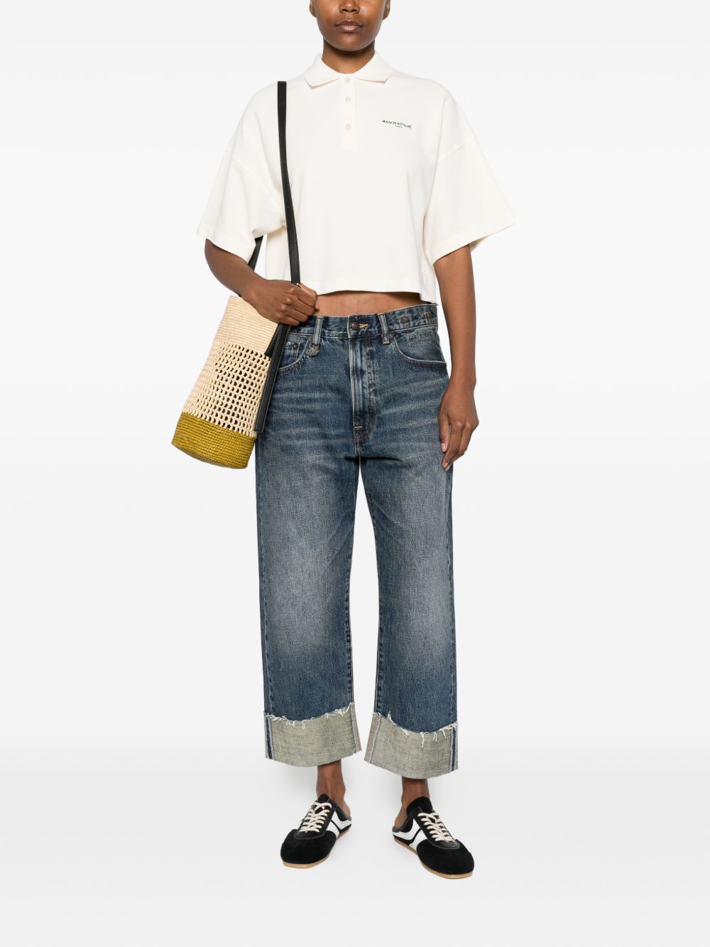 Maison Kitsuné Oversized cotton polo shirt