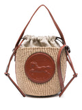 Chloé Chloe Raffia and Leather Bucket Bag