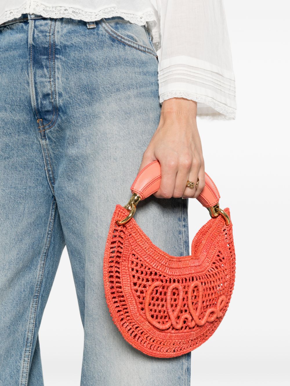 Chloé Summer Banana rafia mini hobo bag Chloé