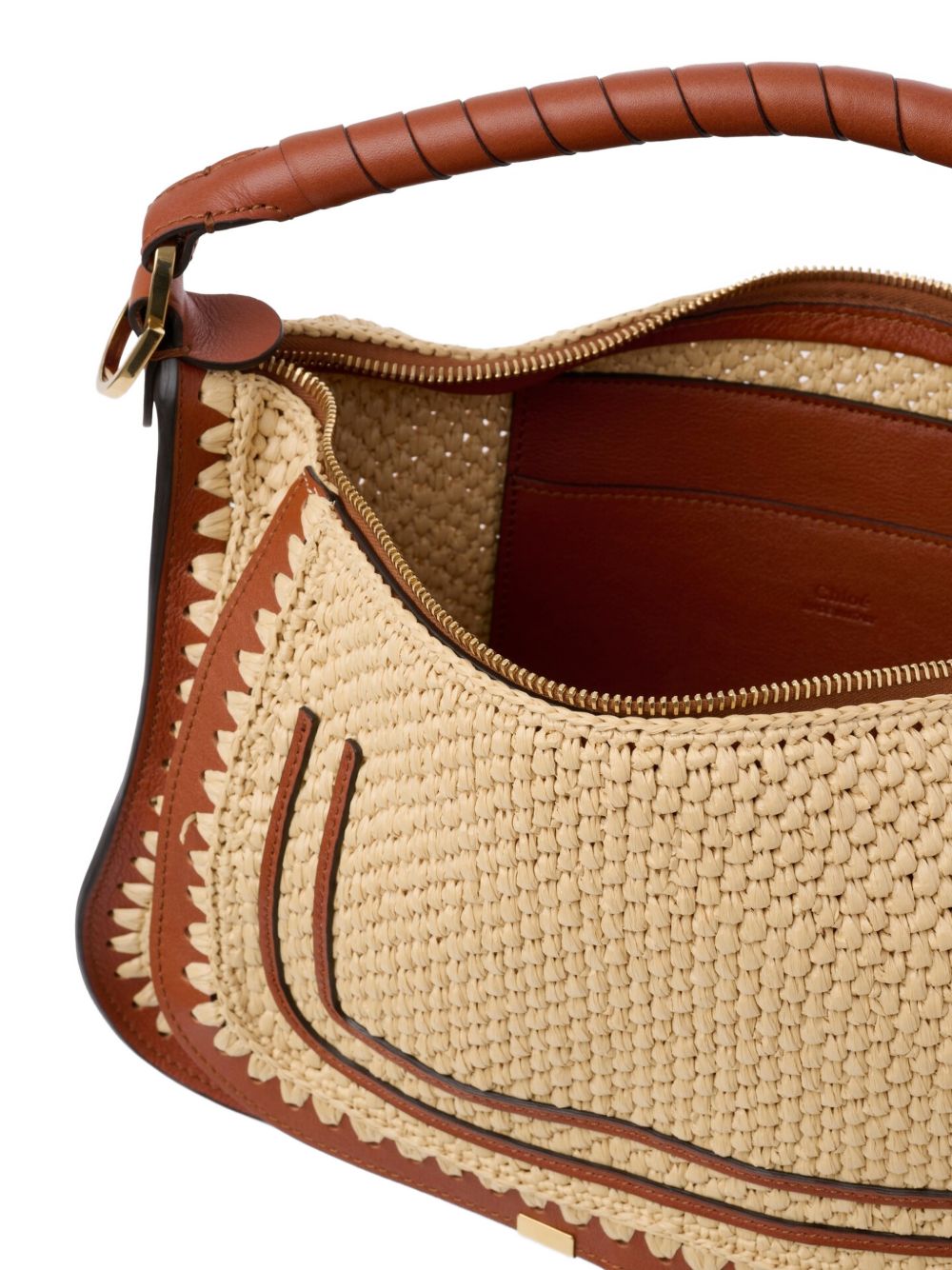 Chloé Marcie small rafia shoulder bag Chloé