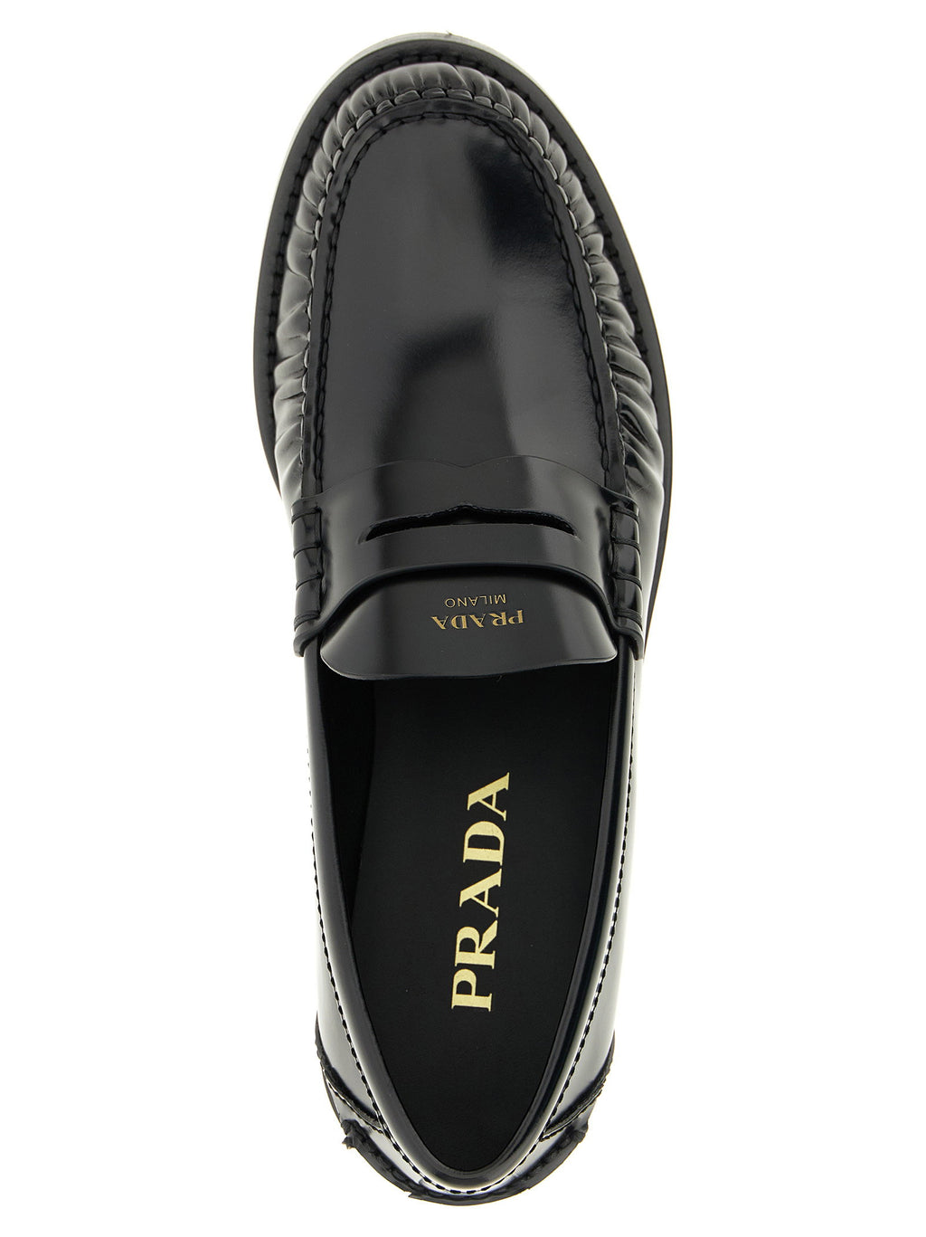 Prada Brushed Leather Loafers
