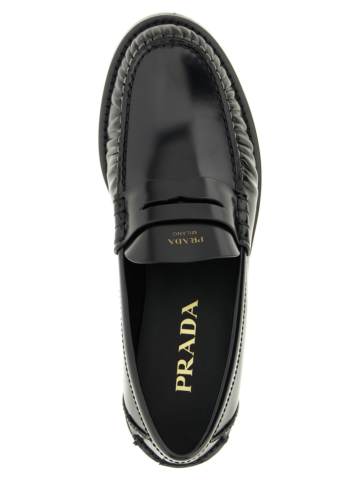 Prada Brushed Leather Loafers
