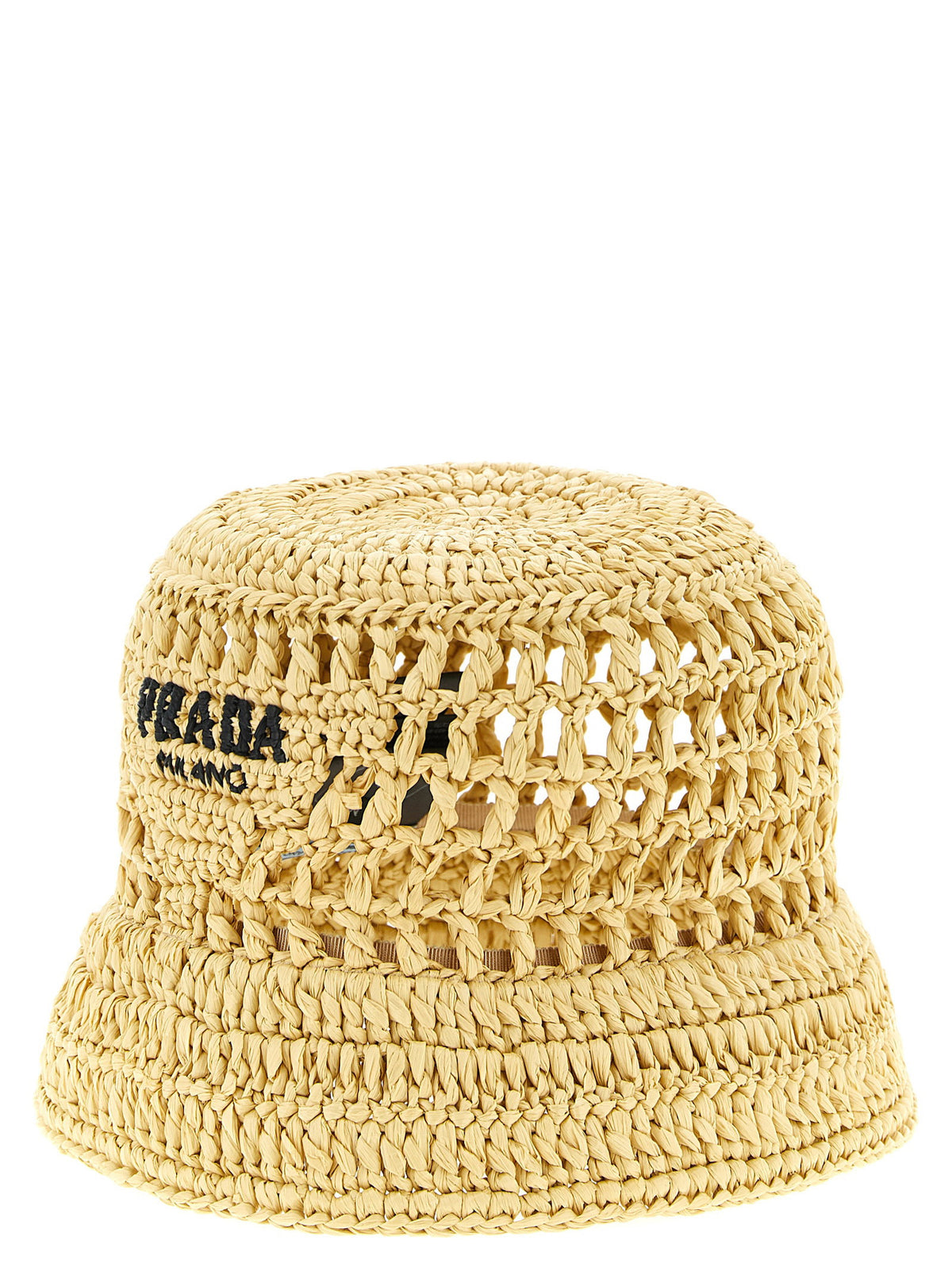 Prada Crochet Logo Bucket Hat