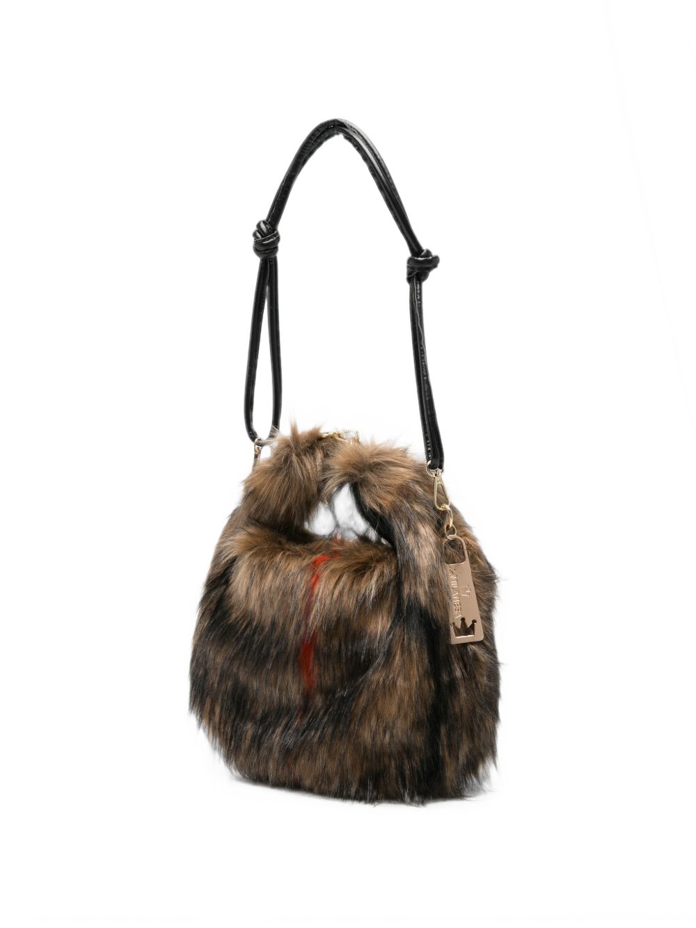 La Milanesa Alva Faux-Fur Shoulder Bag