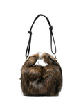 La Milanesa Alva Faux-Fur Shoulder Bag