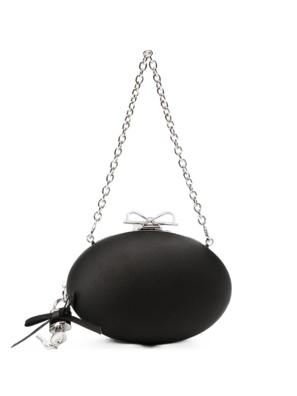 Self-Portrait Bow Crystal Oval Clutch
