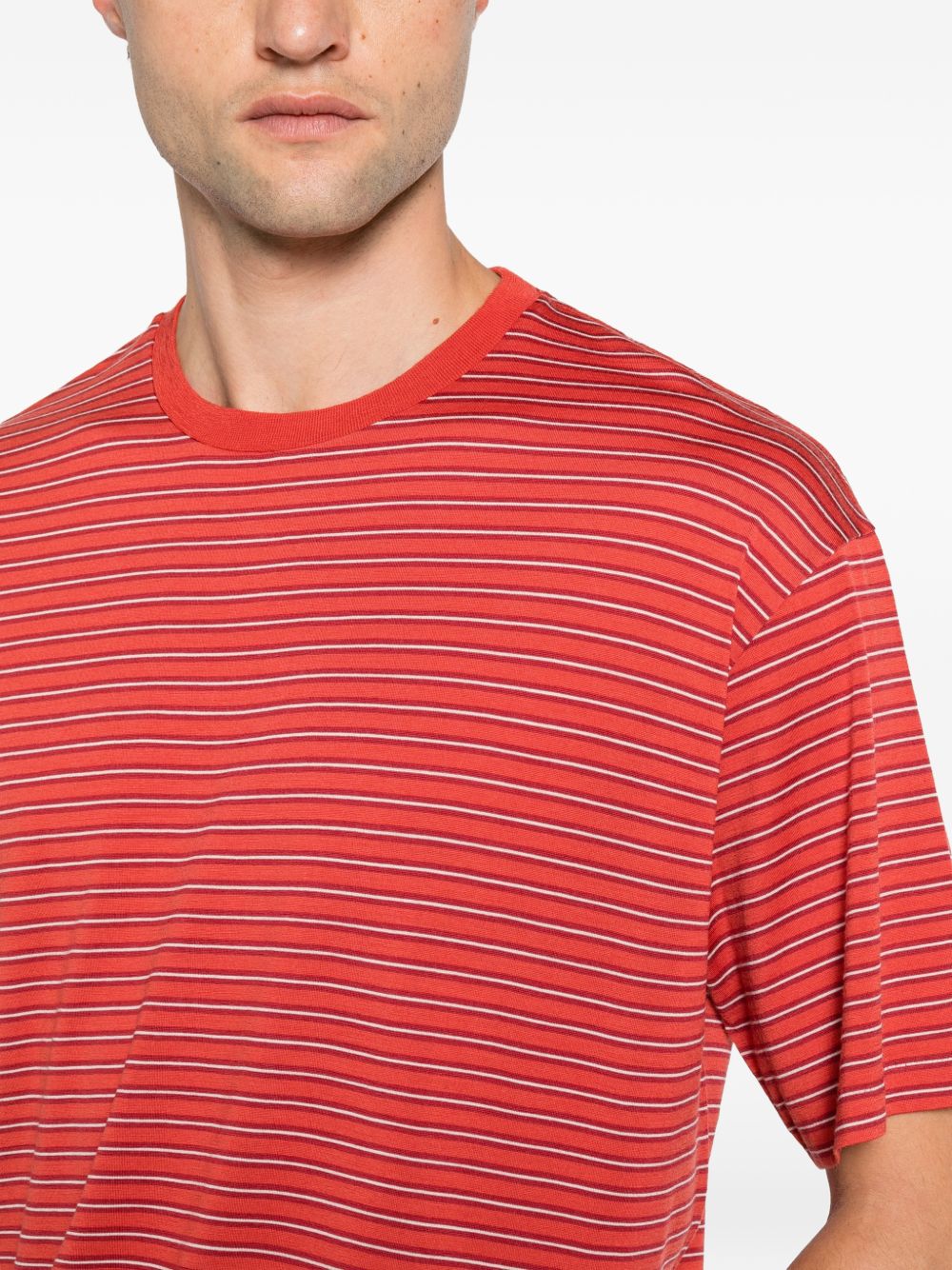Auralee Wool striped t-shirt Auralee