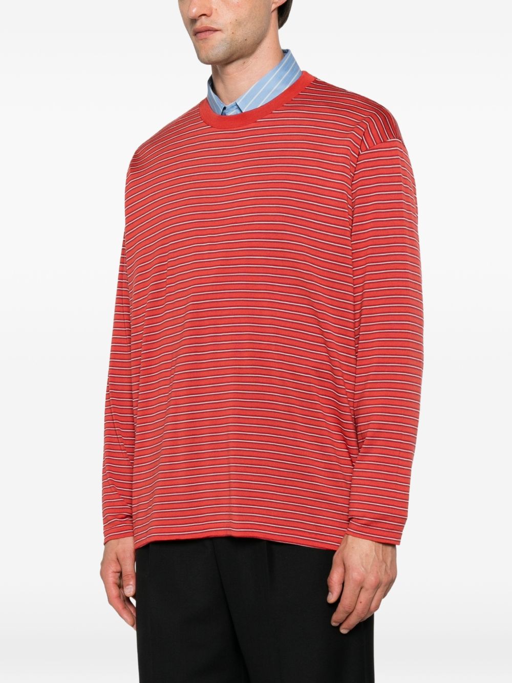 Auralee Wool striped t-shirt Auralee