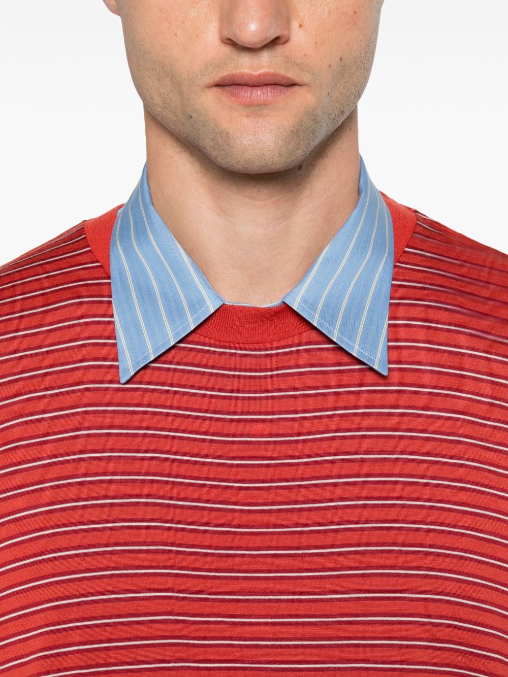 Auralee Wool striped t-shirt Auralee