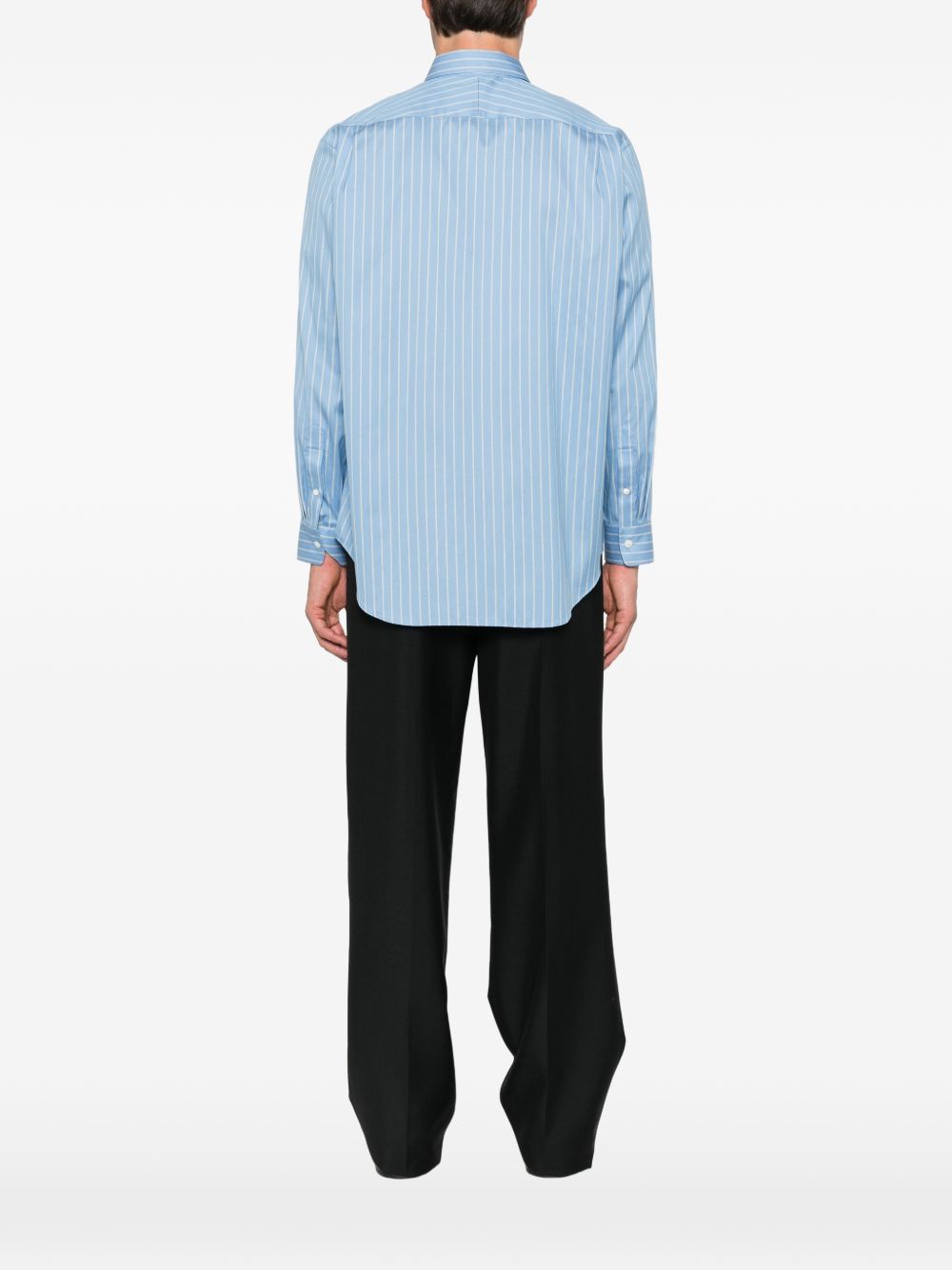 Auralee Cotton and silk striped shirt Auralee