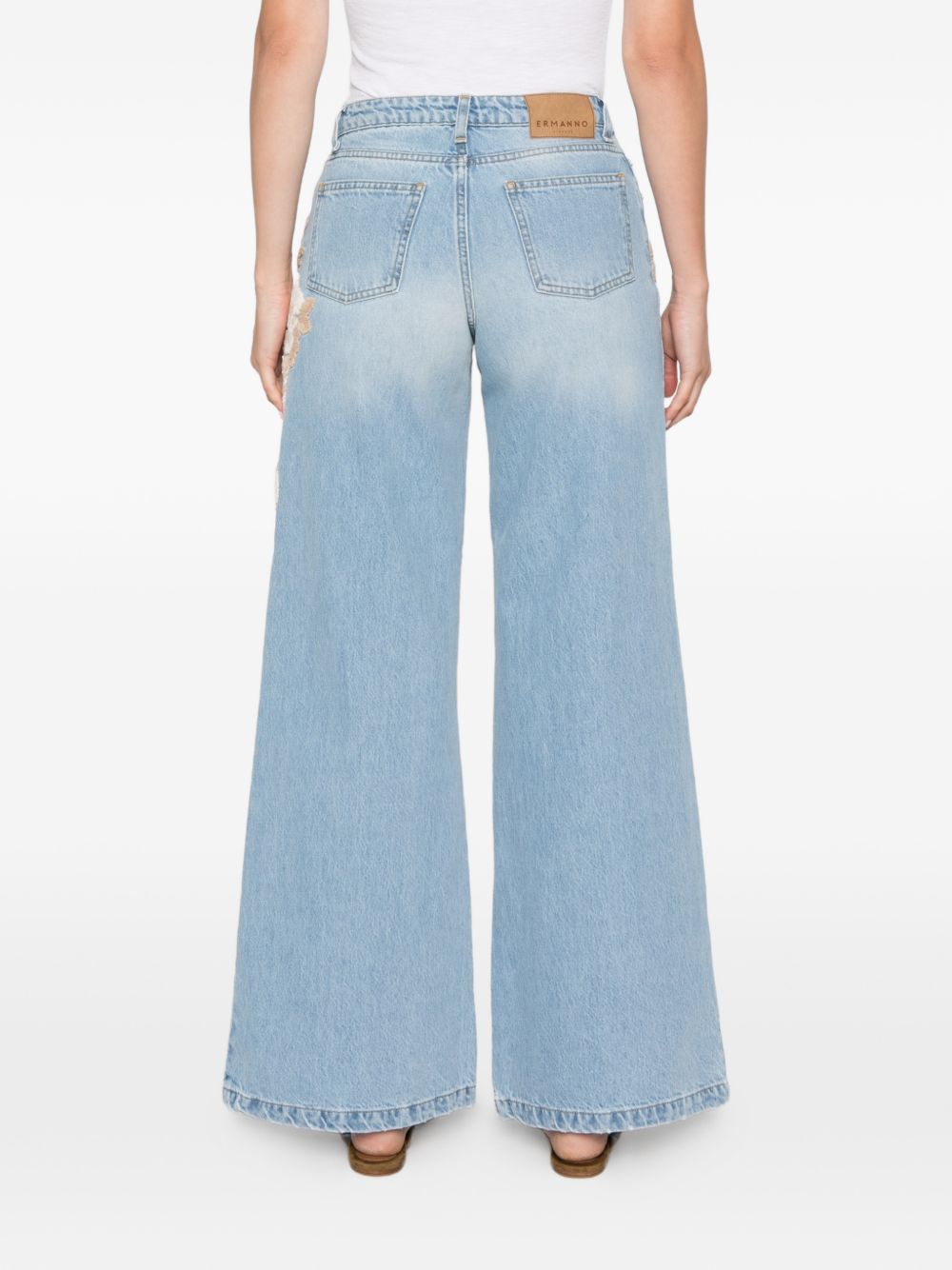 Ermanno Firenze Embroidered Denim Jeans