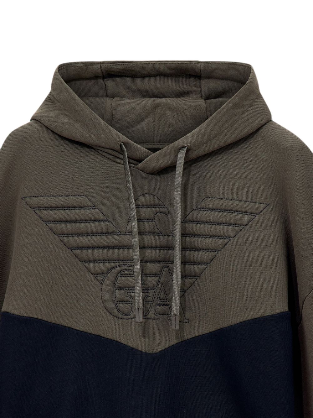 Emporio Armani Cotton Colorblock Hoodie