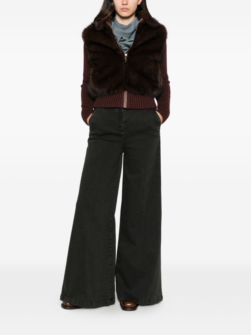 Via Masini 80 Wide-Leg Trousers