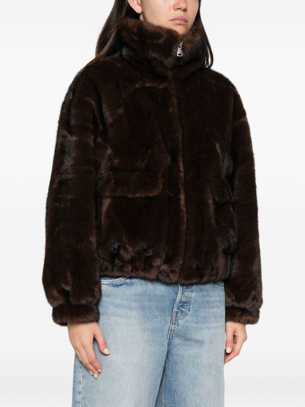 Sosue Faux-Fur Bomber Jacket SOSUE