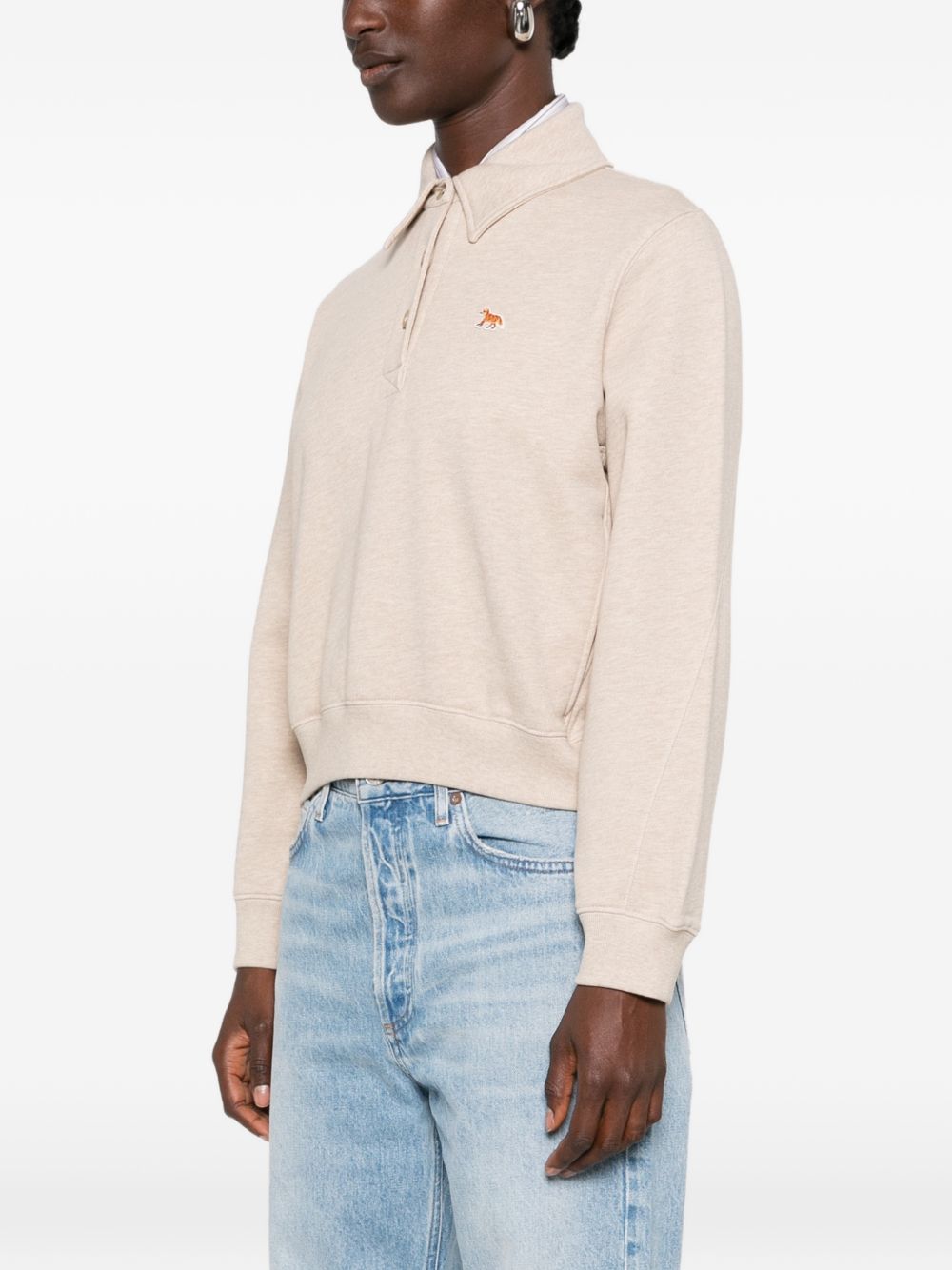 Maison Kitsuné Maison Kitsune Baby Fox Cotton Polo Sweatshirt
