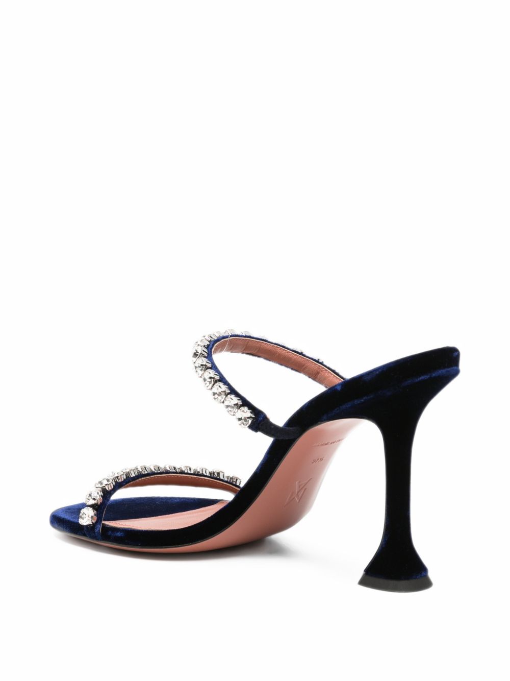 Amina Muaddi Gigi velvet and crystal heel sandals Amina Muaddi