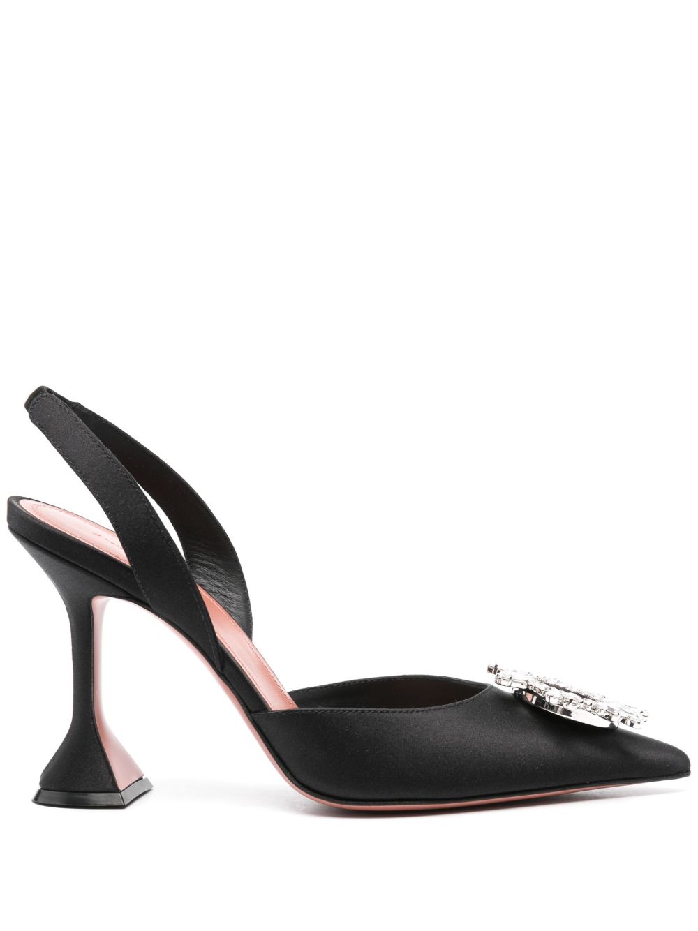 Amina Muaddi Begum satin slingback pumps Amina Muaddi