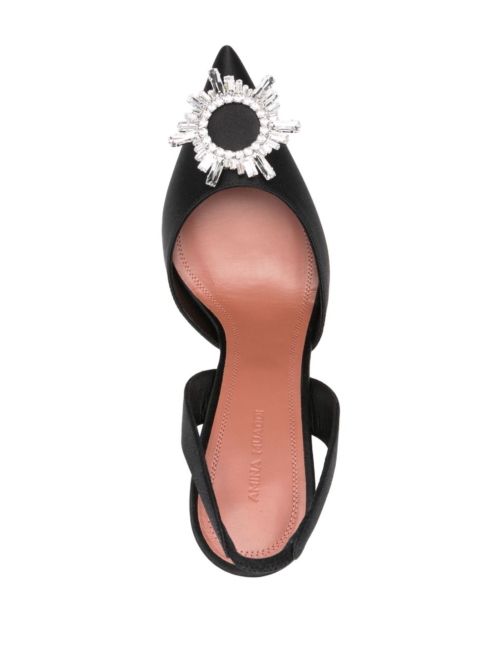 Amina Muaddi Begum satin slingback pumps Amina Muaddi