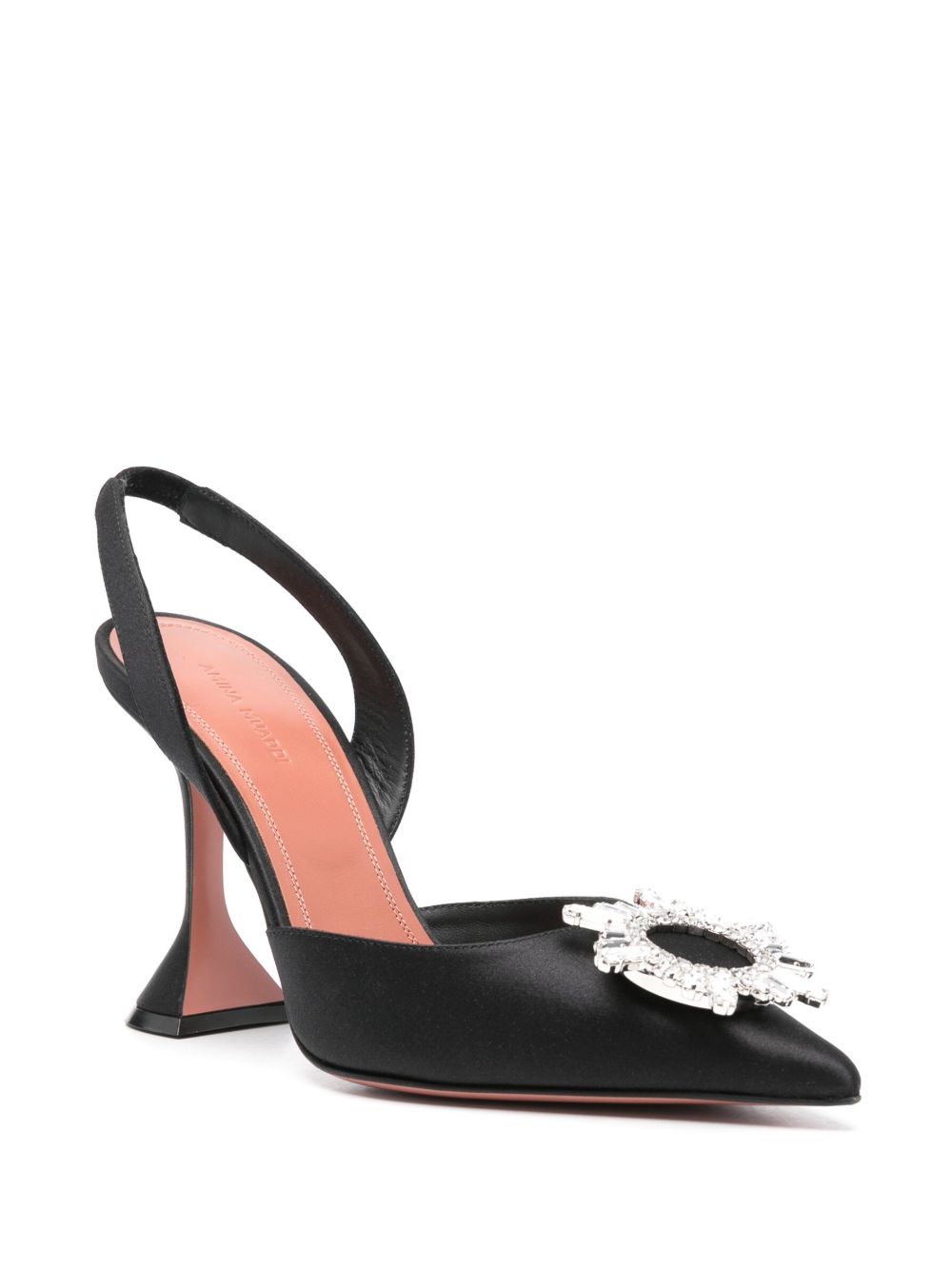 Amina Muaddi Begum satin slingback pumps Amina Muaddi