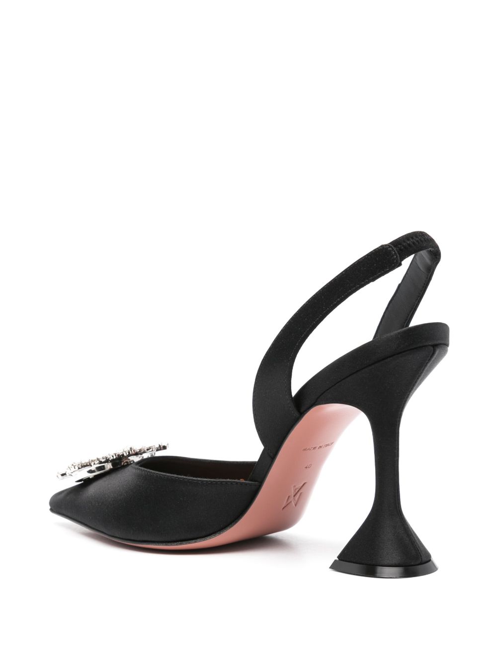 Amina Muaddi Begum satin slingback pumps Amina Muaddi