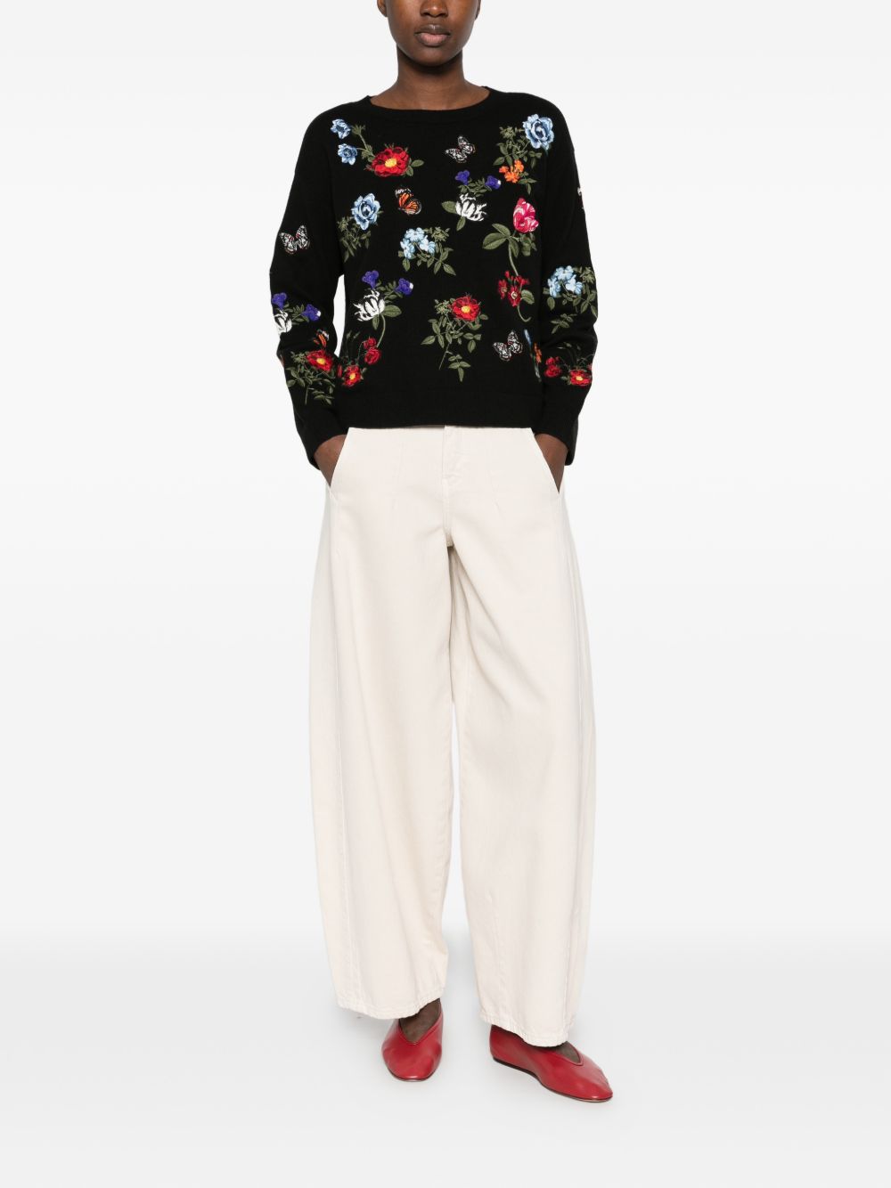 Alice + Olivia Teanna wool blend sweater Alice + Olivia