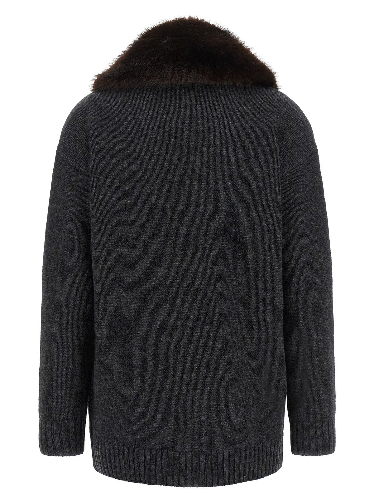 Lauren Ralph Lauren Fur Insert Cardigan Lauren Ralph Lauren