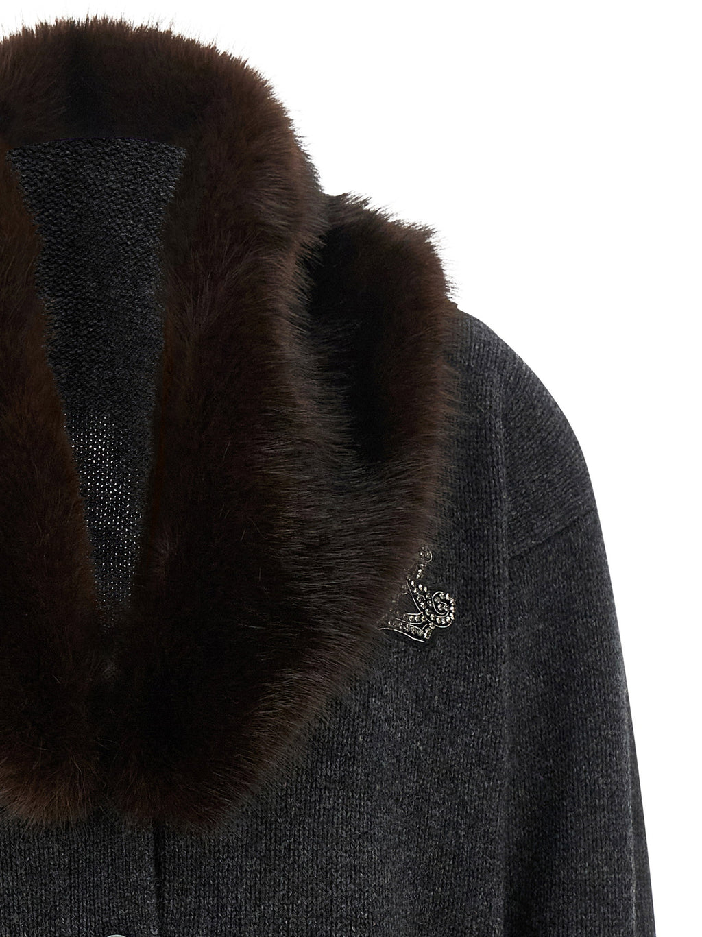 Lauren Ralph Lauren Fur Insert Cardigan Lauren Ralph Lauren