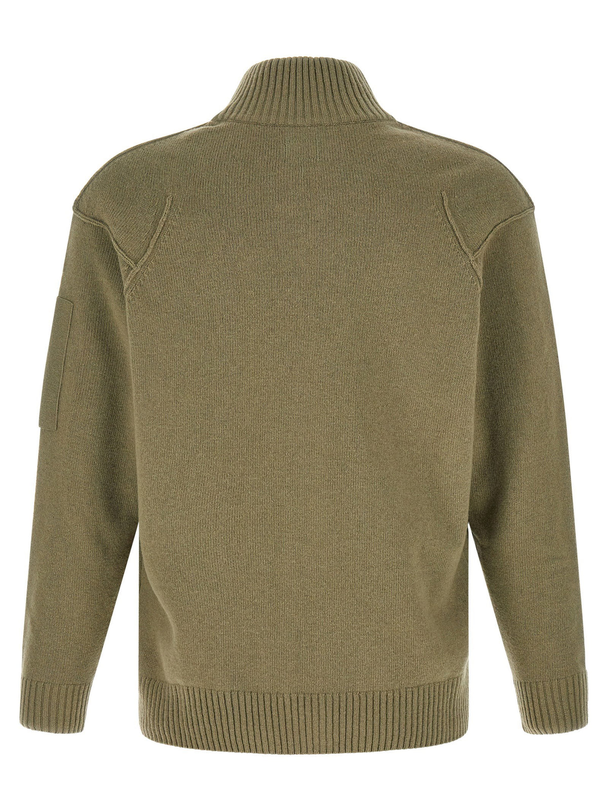 C.p. Company Lambswool Grs Cardigan With Lens Detail