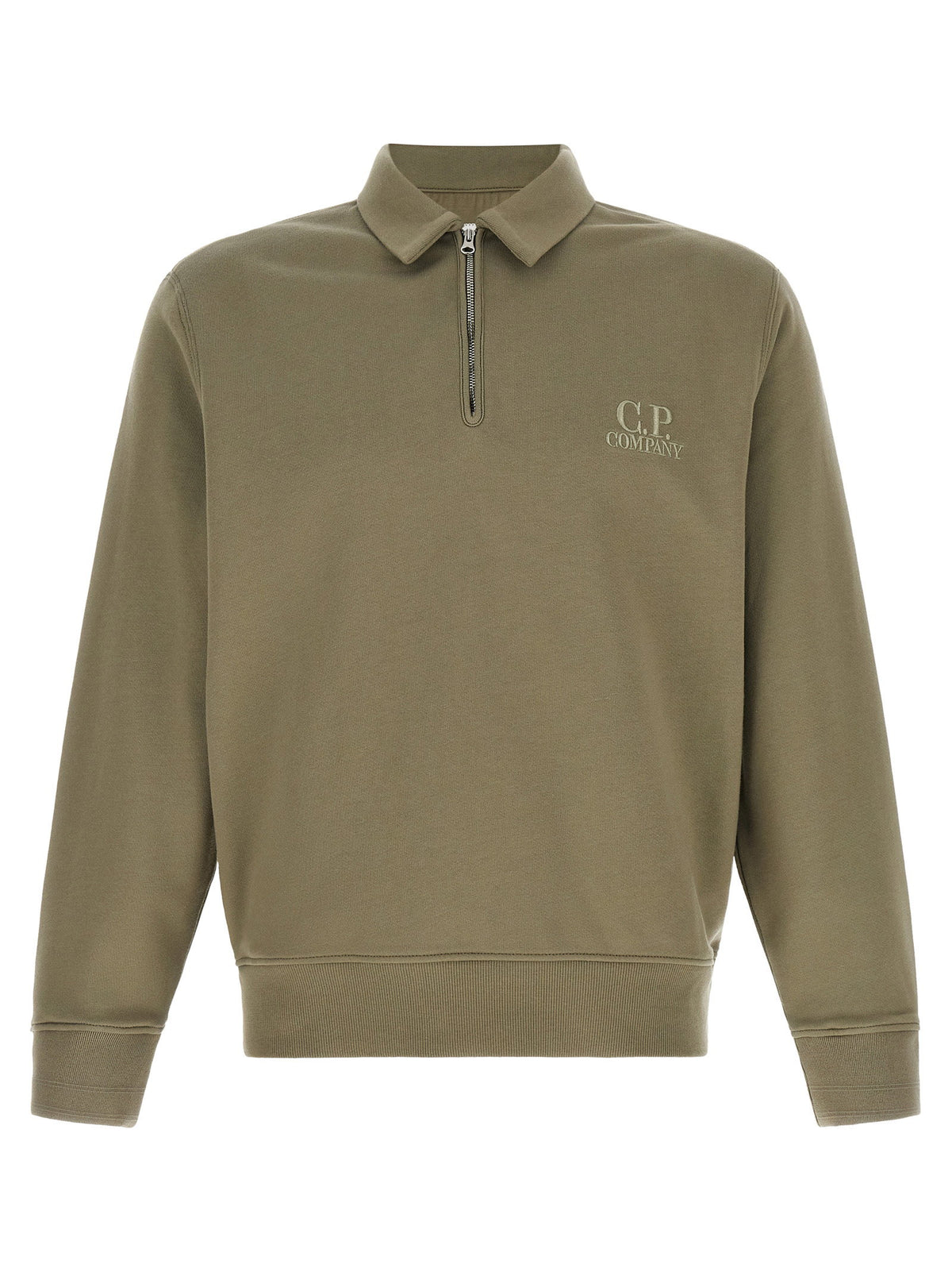 C.p. Company Grey Cotton Fleece Sweatshirt