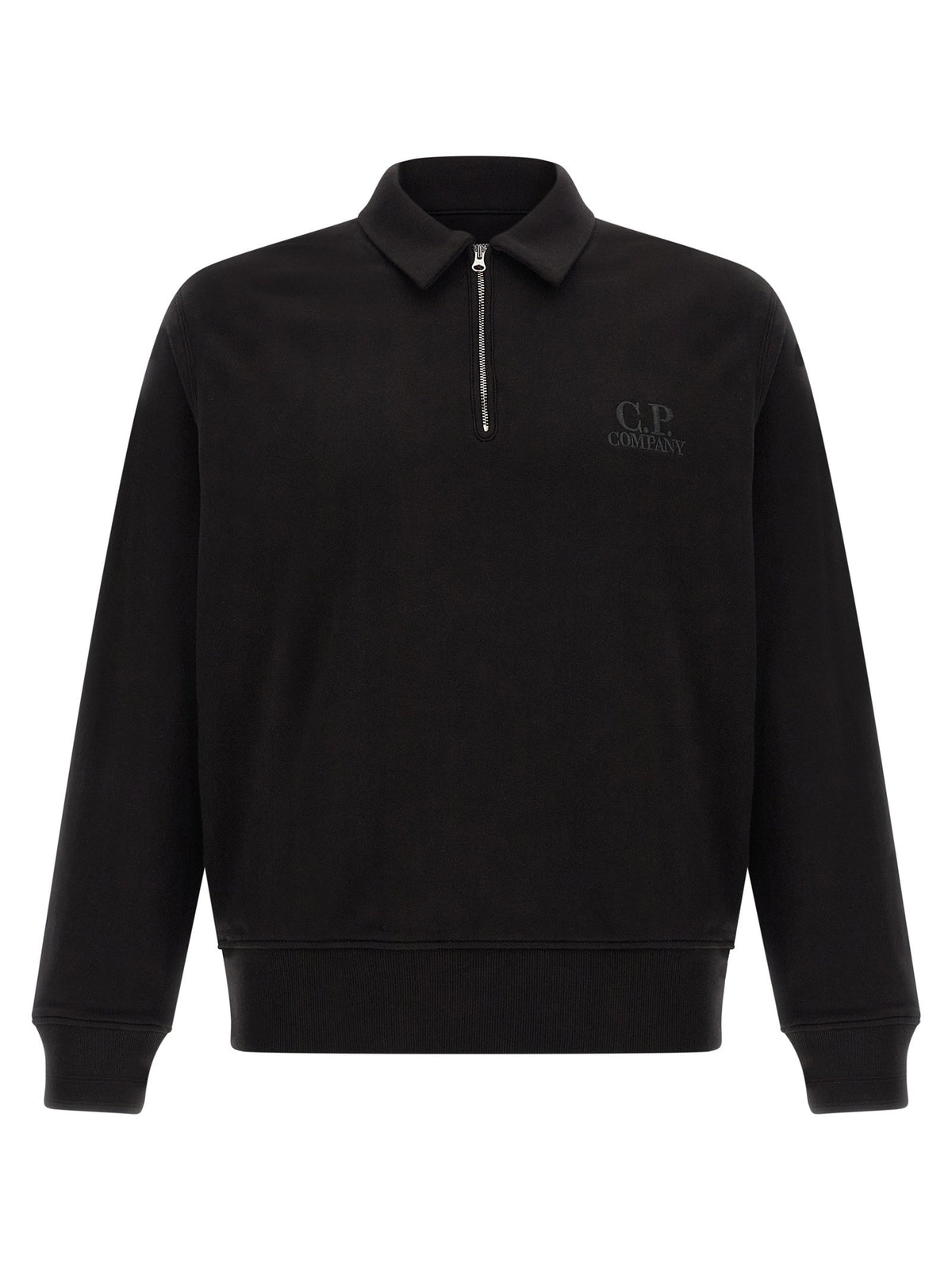 C.p. Company Black Cotton Fleece Sweatshirt