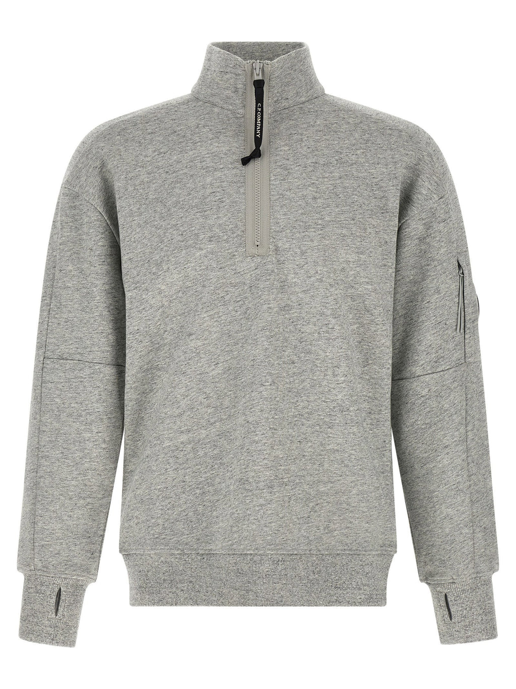 C.p. Company Diagonal Raised Fleece  Sweatshirt And Lens Detail