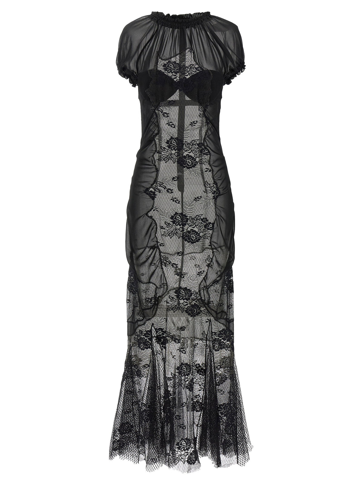 The Attico Lace Tulle Dress